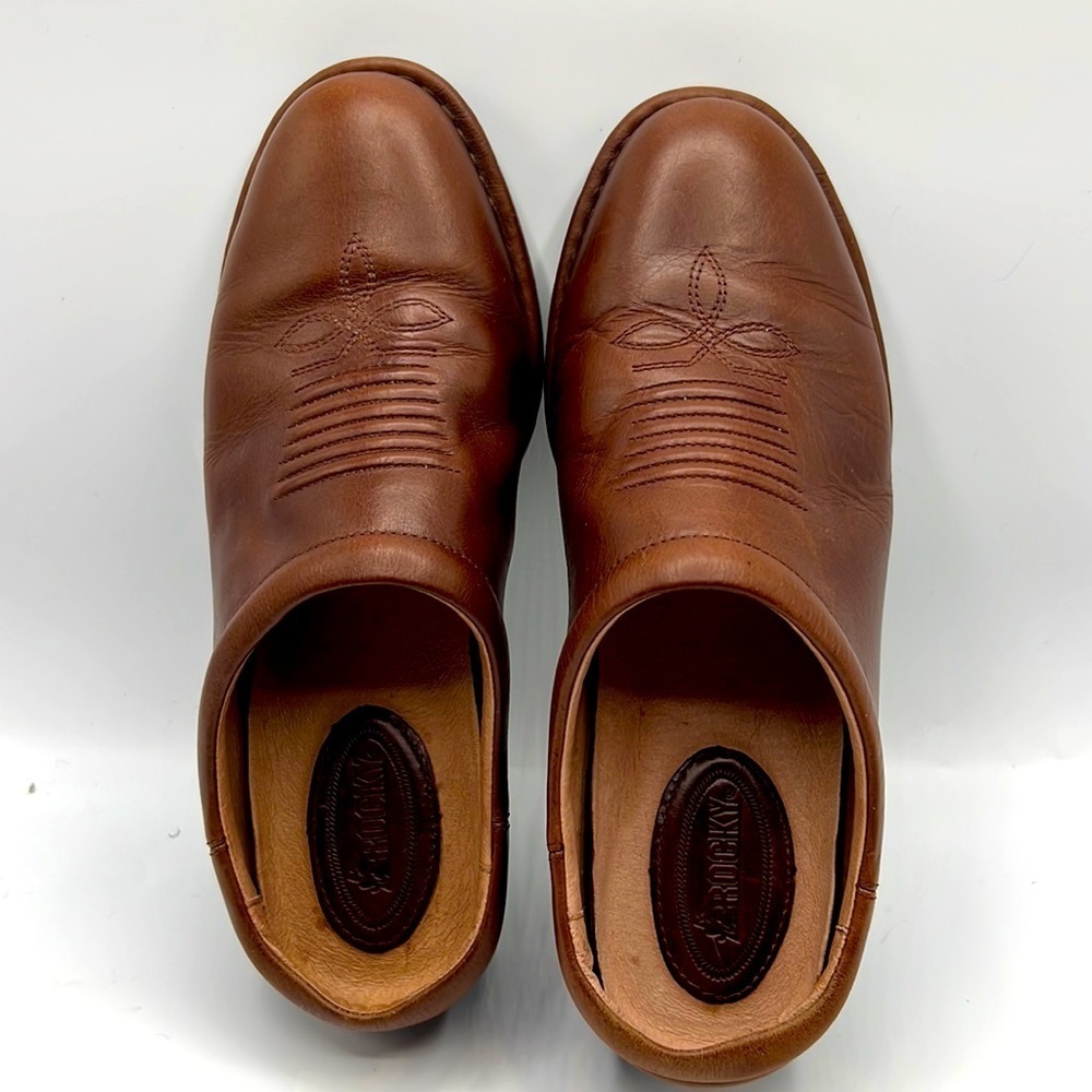 ROCKY Shoes, Womens Size 7 MW Brown, Leather, Slip On, Casual Shoes